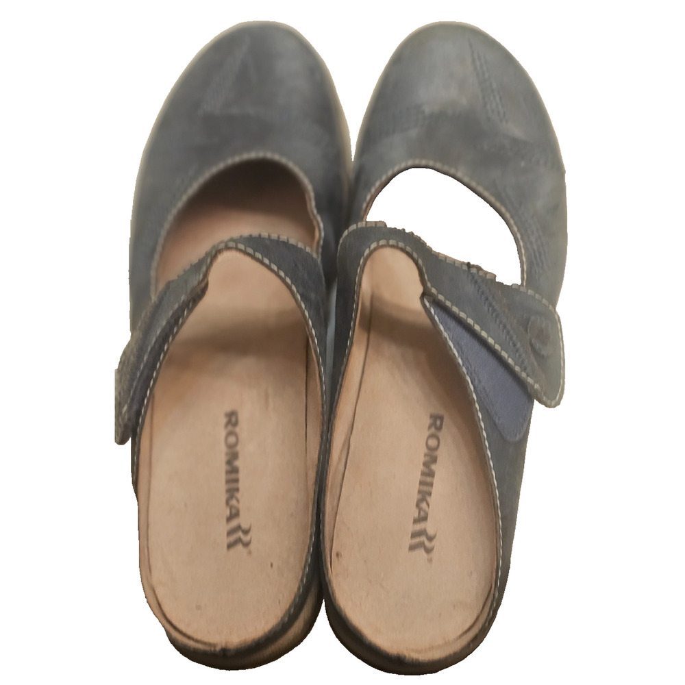 NWOB Romika Size 42 US 11 "Gina" Blue sliders strap